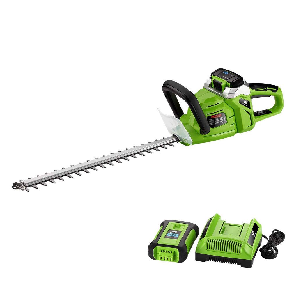 20-Inch 40V Max High Performance Cordless Hedge Trimmer with 2.0Ah Battery & Charger - Lightweight Electric Shrub Trimmer for Garden, Lawn, and Landscape Maintenance - Perfect for Trimming Bushes, Hedges, and Shrubs