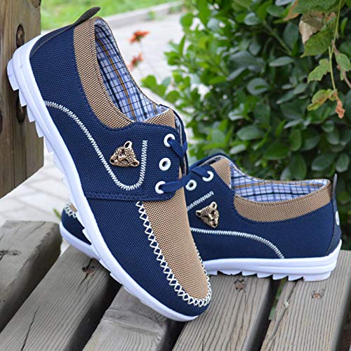 Men's Casual Canvas Shoes - Breathable Flat Jogging & Driving Sneakers for Everyday Wear | Perfect for Walking, Running Errands and Road Trips