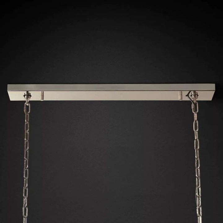 Cassie 54-Inch Rectangular Chandelier - Modern Crystal Ceiling Light Fixture for Dining Room, Living Room & Bedroom Lighting
