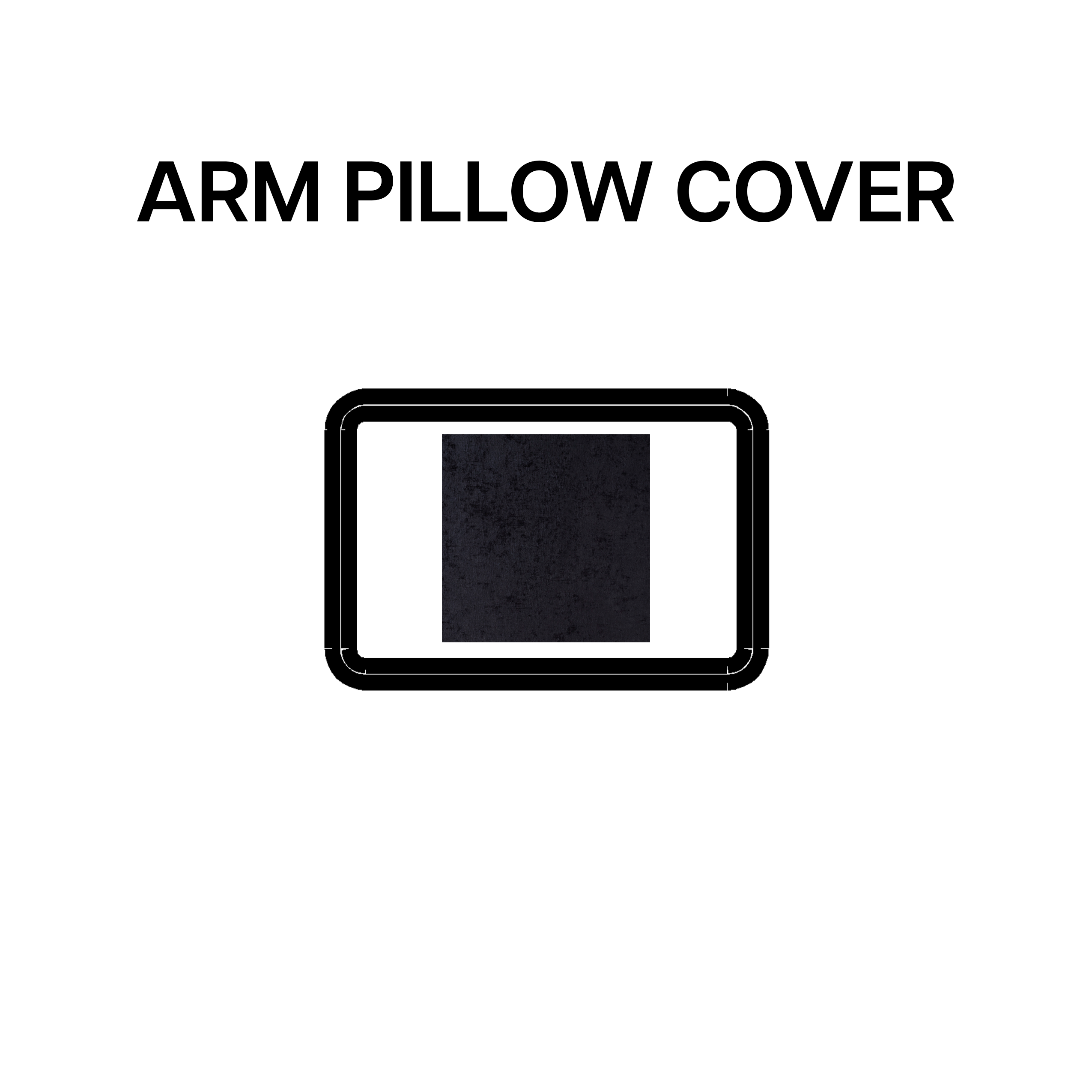Midnight Blue Arm Pillow Cover BP 639 21 - Soft & Comfortable Support for Reading, Nursing, or Relaxing on Sofa & Bed