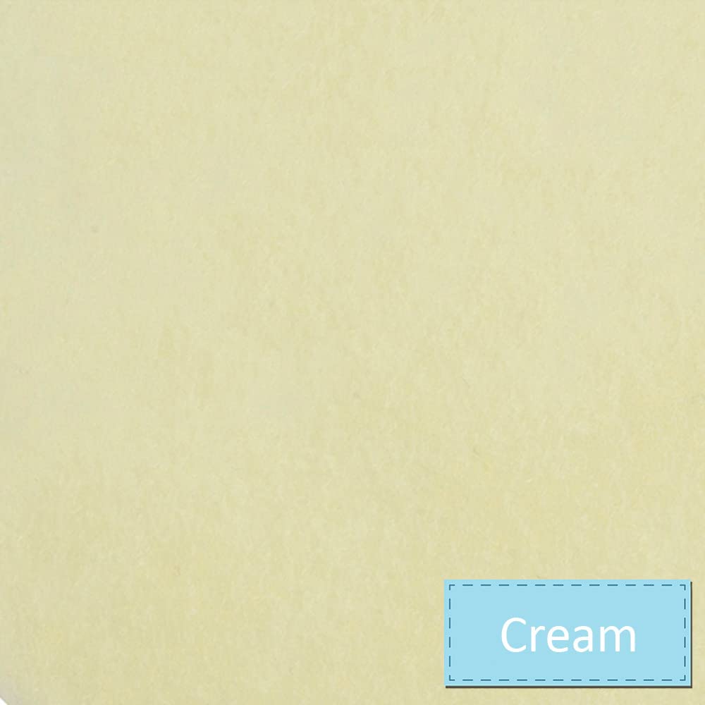 10-Pack Cream Craft Felt for DIY & Scrapbooking