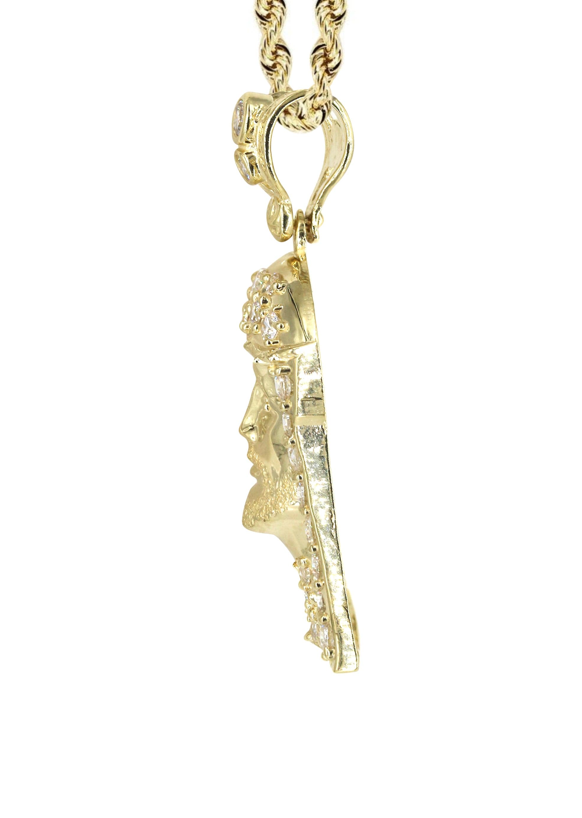 10K Yellow Gold Jesus Piece Necklace for Men & Women - 13.5 Grams Religious Pendant with 18