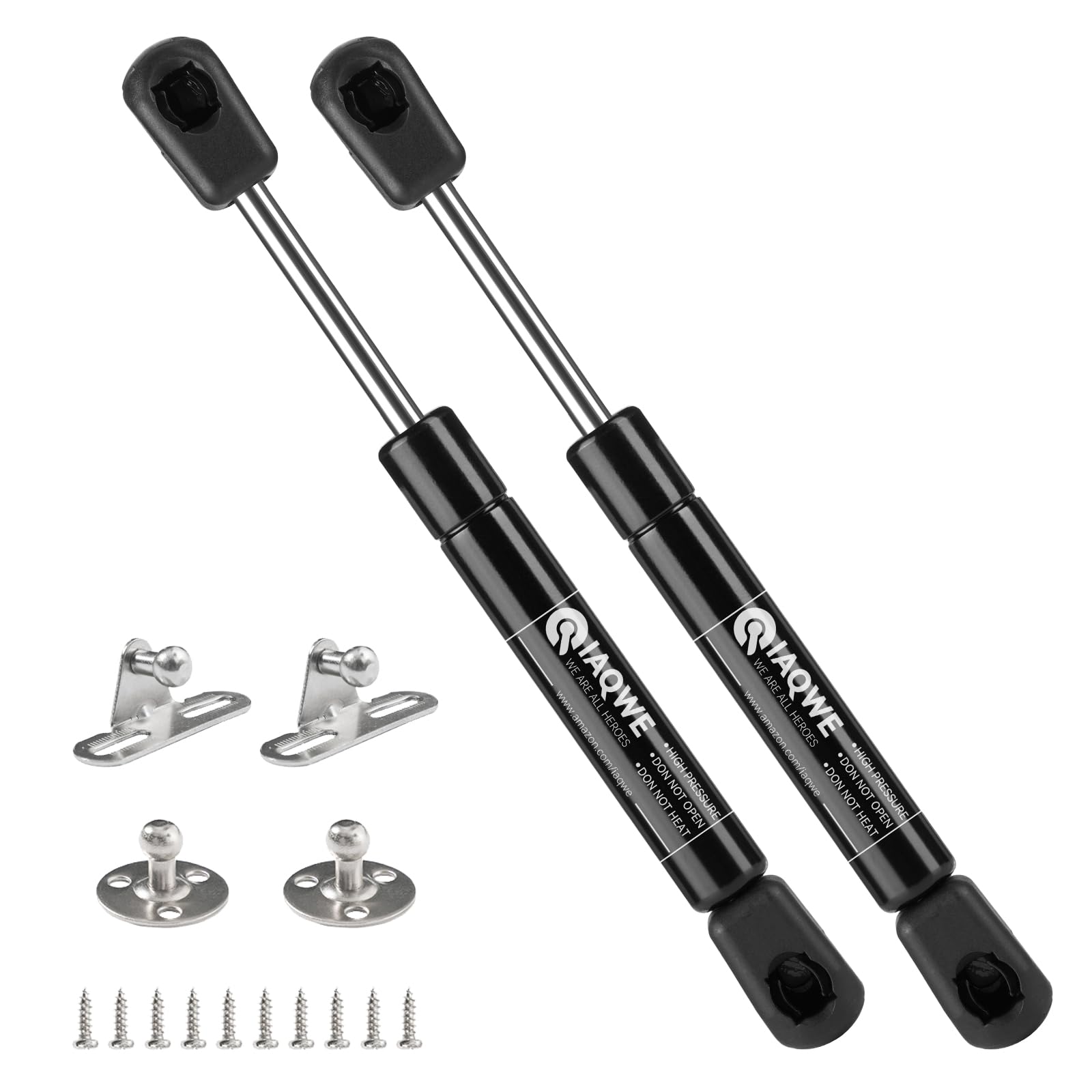 10 Inch 45lb/200N Gas Struts Lift Support for Sentry Safe, Tool Box, RV Cabinet, Camper Shell - Fits ATC, Snugtop, Leer Truck Toppers & Rear Window Caps (2 Pack) - Perfect for Storage Lids, Truck Toolboxes & RV Organization