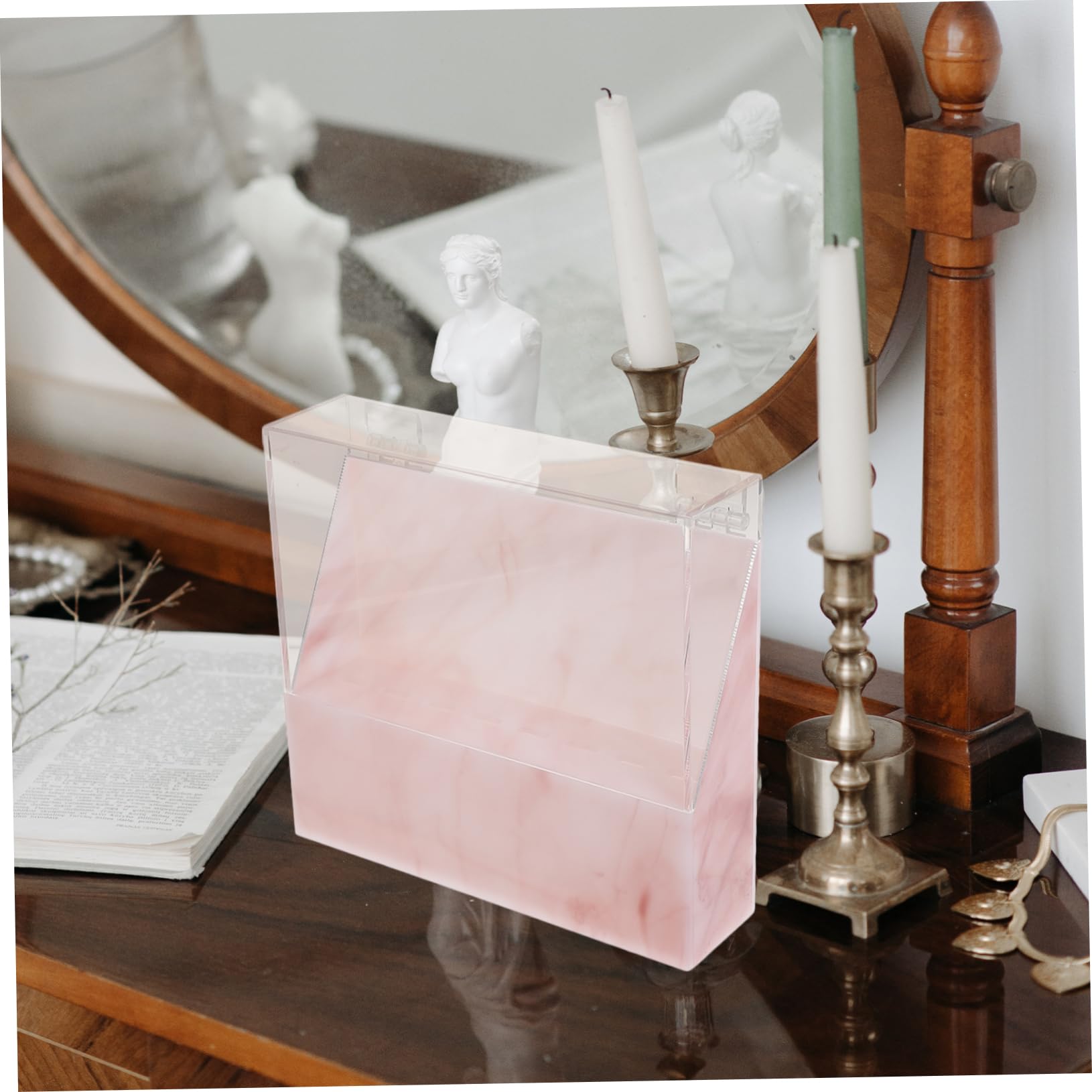 Professional Lash Extension Tweezer Organizer - Elegant Marble Texture Storage Case for Eyelash Tweezers | Perfect for Salon, Spa & Home Beauty Kits