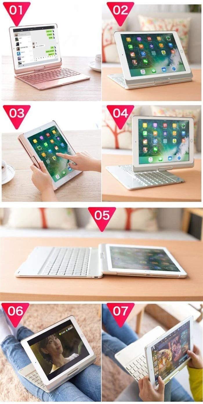 360° Rotatable Backlit Keyboard with Touchpad for iPad Air 11