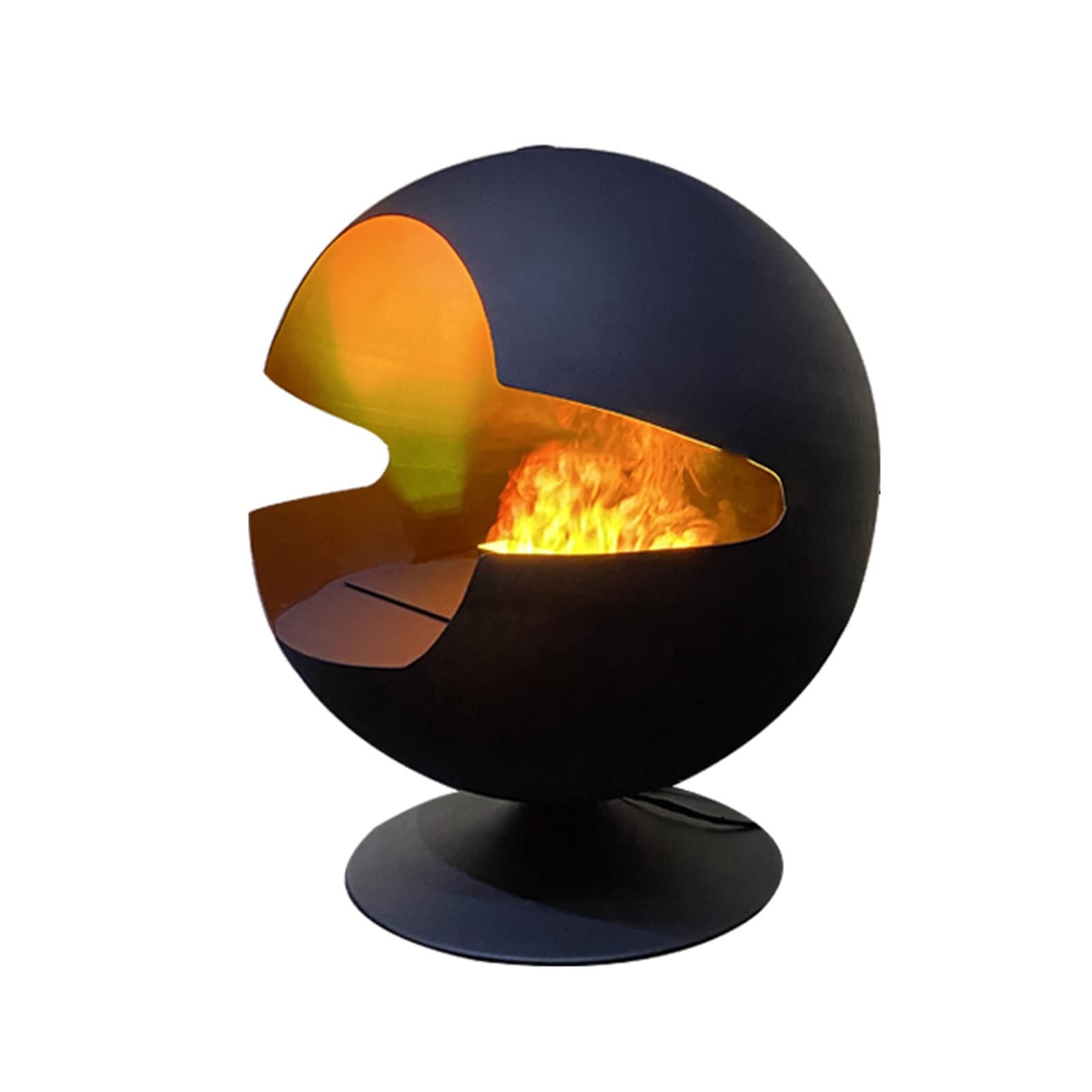 Luxury Black Matte 1500W Indoor Electric Fireplace - Vertical & Floor-Standing LED Fireplace with Remote Control for Living Room, Bedroom & Office - Realistic Flame Effect & Safe Heating Solution