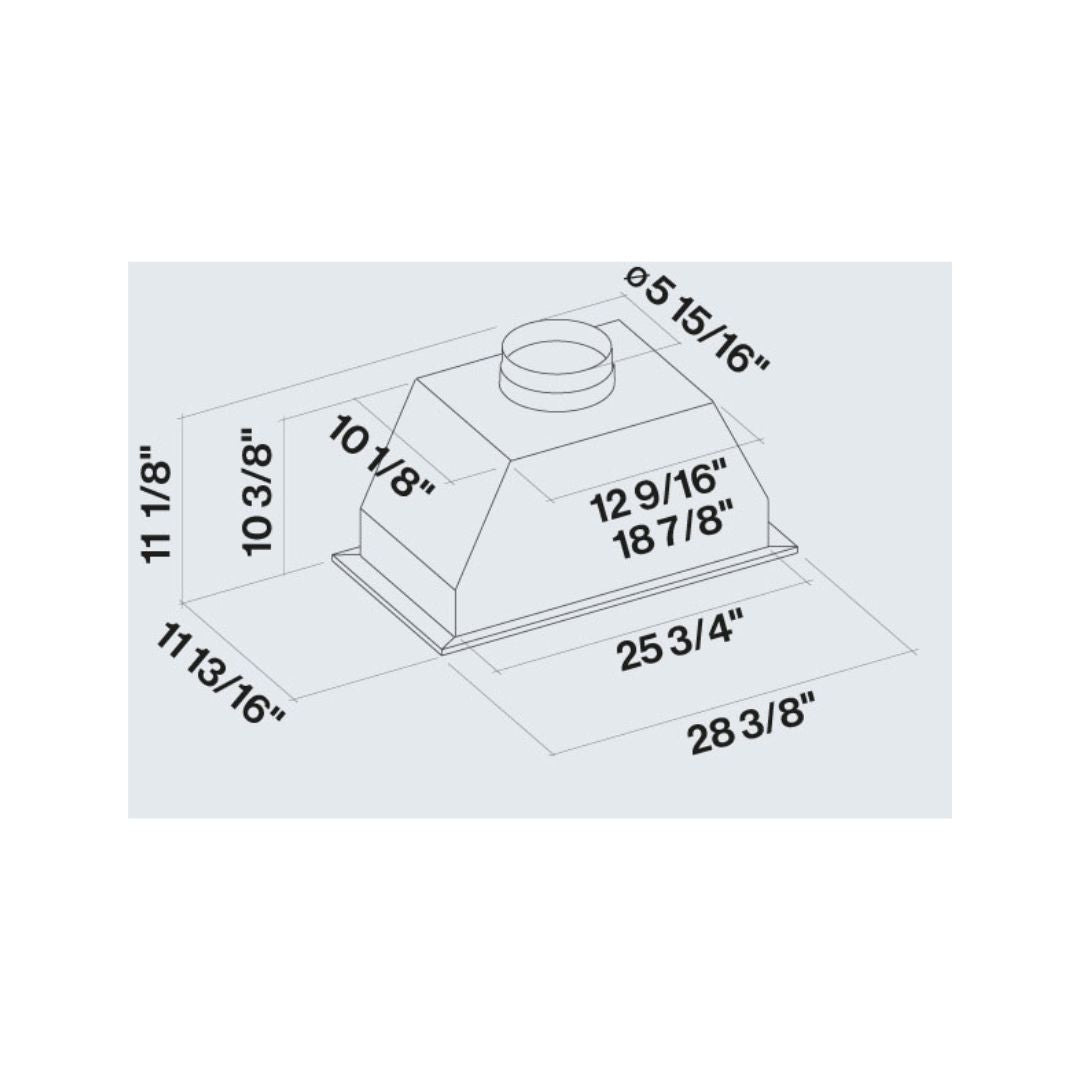 Falmec Mara 600 CFM Stainless Steel Range Hood Insert - 30