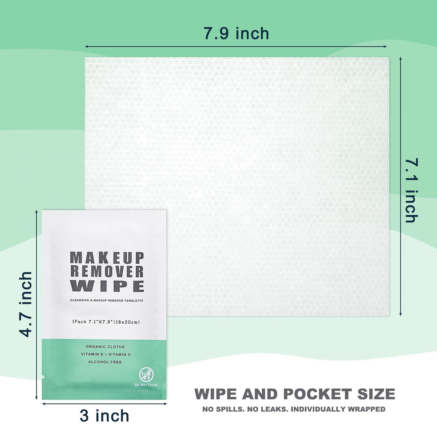 200 Individually Wrapped Makeup Remover Wipes - Bulk Facial Cleansing Wipes for Travel, Hotel & Daily Skin Care - Gentle Oil-Free Makeup Removing Cloths for Face, Eyes & Sensitive Skin - Perfect for On-the-Go, Gym & Emergency Touch Ups