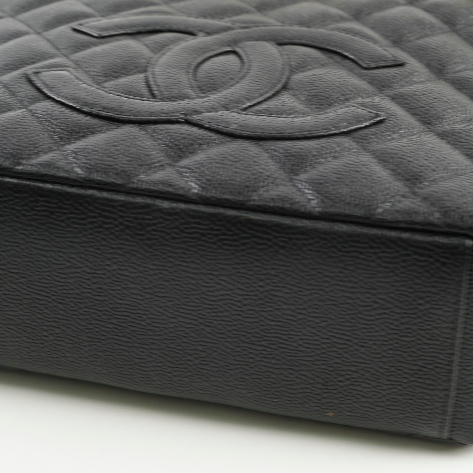 Chanel Caviar Leather Petite Shopping Tote Bag in Black | Luxury Designer Handbag for Women | Perfect for Work, Travel & Everyday Use