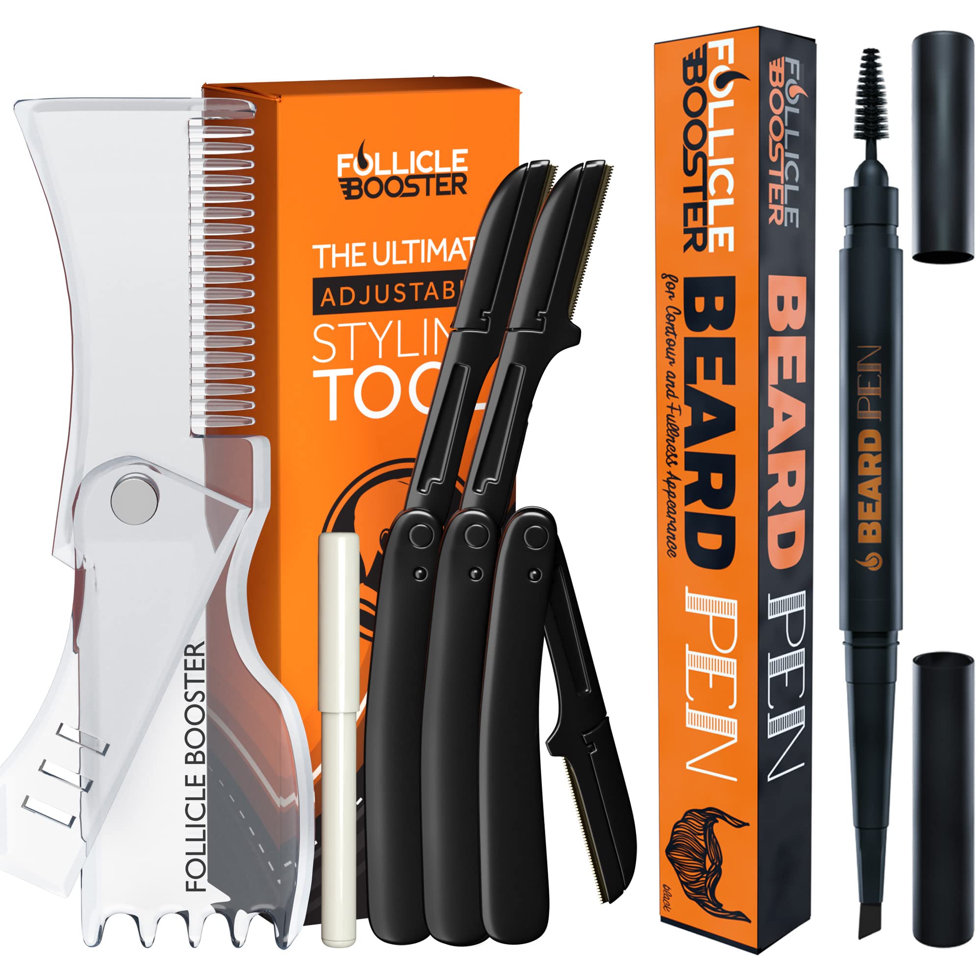Beard Pencil & Shaper Kit - Black | Grooming & Styling