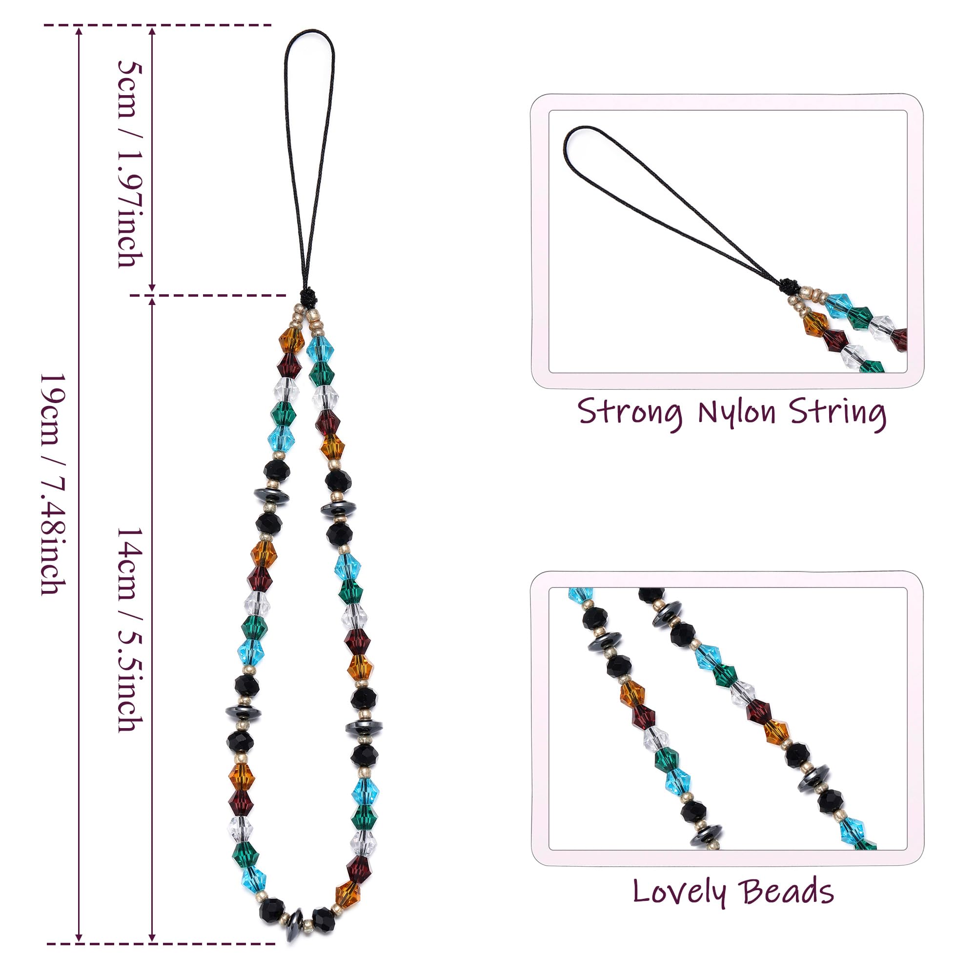 Handmade Phone Charm Wrist Strap for Women - Stylish Phone Lanyard & Chain Accessory for iPhone, Samsung | Perfect for Work, Travel & Everyday Use