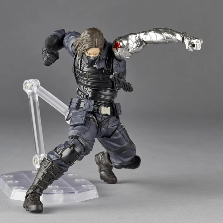 Amazing Yamaguchi Revoltech Winter Soldier Action Figure NR026 - Collectible Marvel Superhero Toy for Display & Play