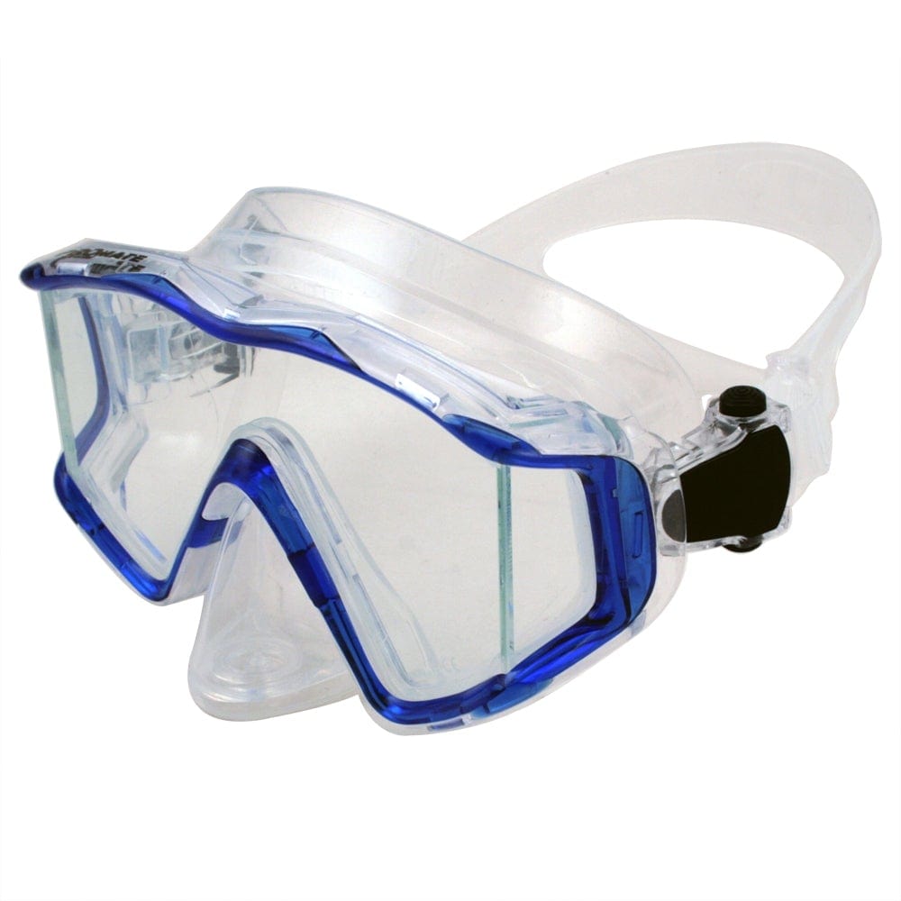 Promate MK399 Scuba Dive Mask - 3 Lenses, Edgeless Design, Purge Valve for Clear Vision - Perfect for Snorkeling, Scuba Diving & Underwater Photography