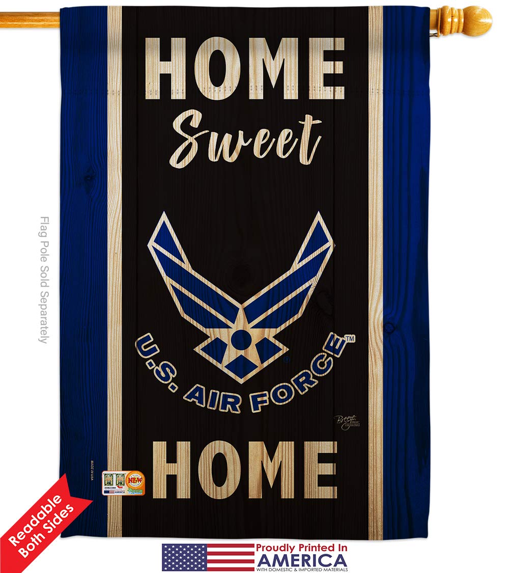 USA Made Double-Sided Armed Forces Garden Flag Kit - 28x40 Inch Patriotic Yard Banner for US Air Force Veterans & Military Retirees | Perfect for Memorial Day, Veterans Day & Home Decoration
