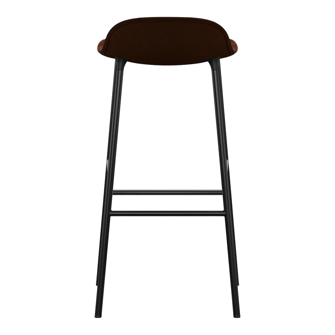Modern Form Bar Stool with Metal Legs & Upholstered Seat - Perfect for Kitchen Islands, Home Bars & Commercial Use