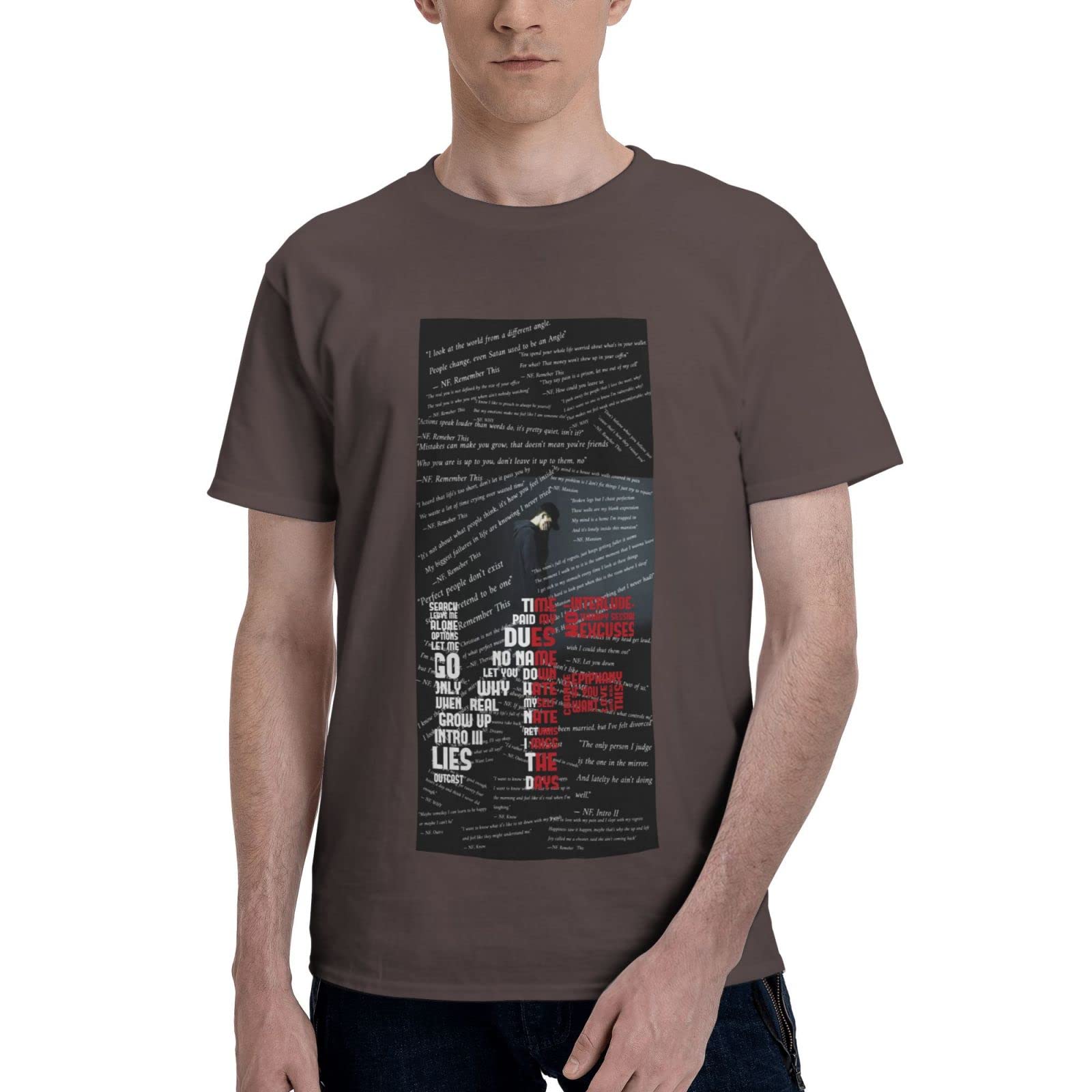 NF Rapper Merch Men's Short Sleeve Cotton T-Shirt - 100% Soft Breathable Summer Tee for Fans | Concert Outfit, Streetwear, Casual Wear
