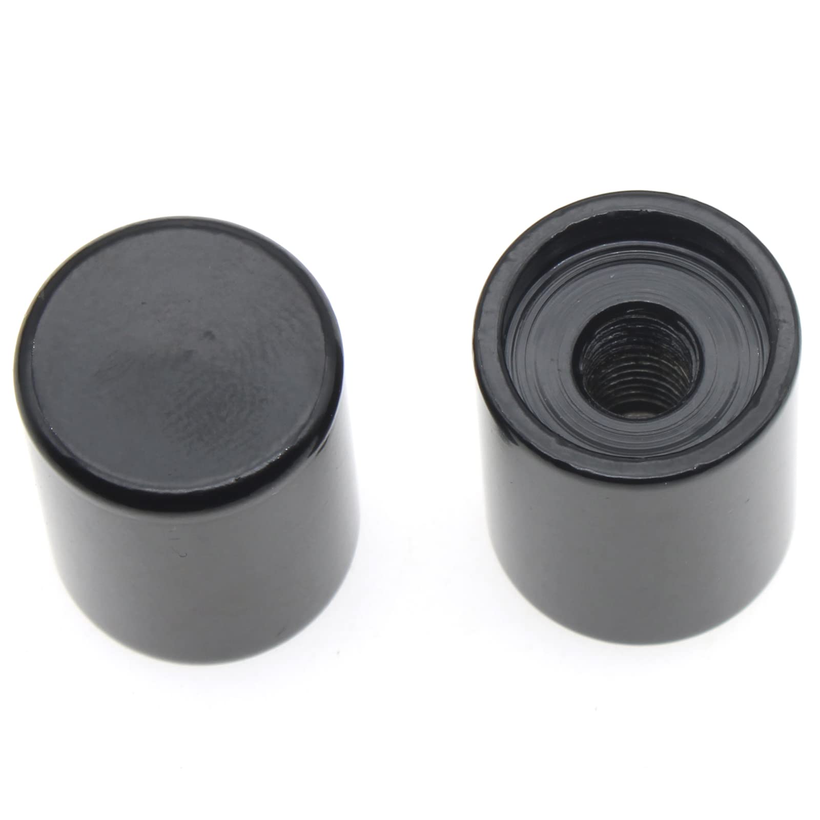2 Pack 1/4-27 Solid Brass Lamp Finials - Black Tapped Top Replacement Knobs for Lamp Shade Holders & Harps - Perfect for Table Lamps, Floor Lamps and Home Decor Accessories