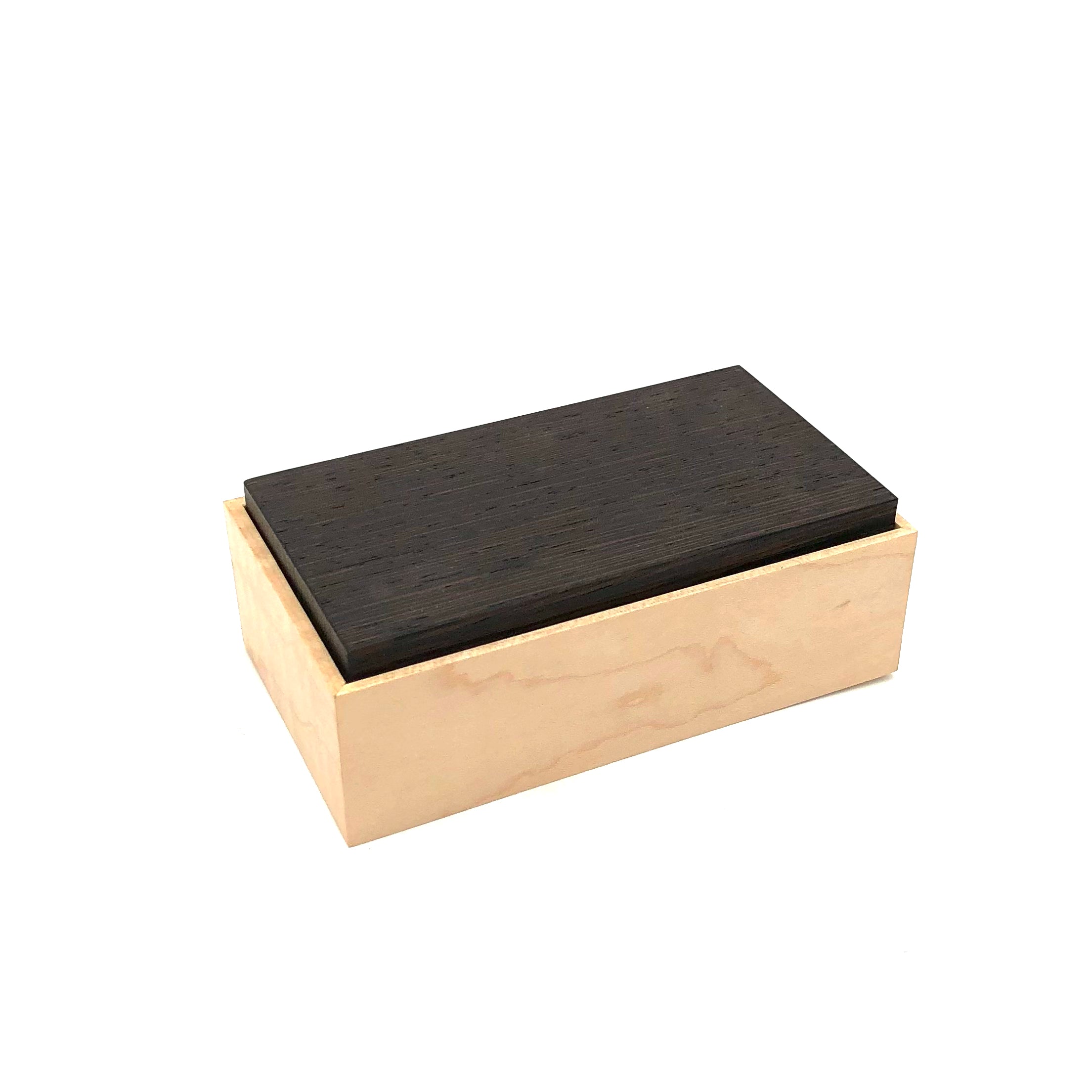 Young Fine Woodcraft Maple & Wenge Wood Jewelry Box - Small Handcrafted Shellacked Jewelry Organizer for Rings, Necklaces & Earrings - Perfect Gift for Women, Brides & Travel