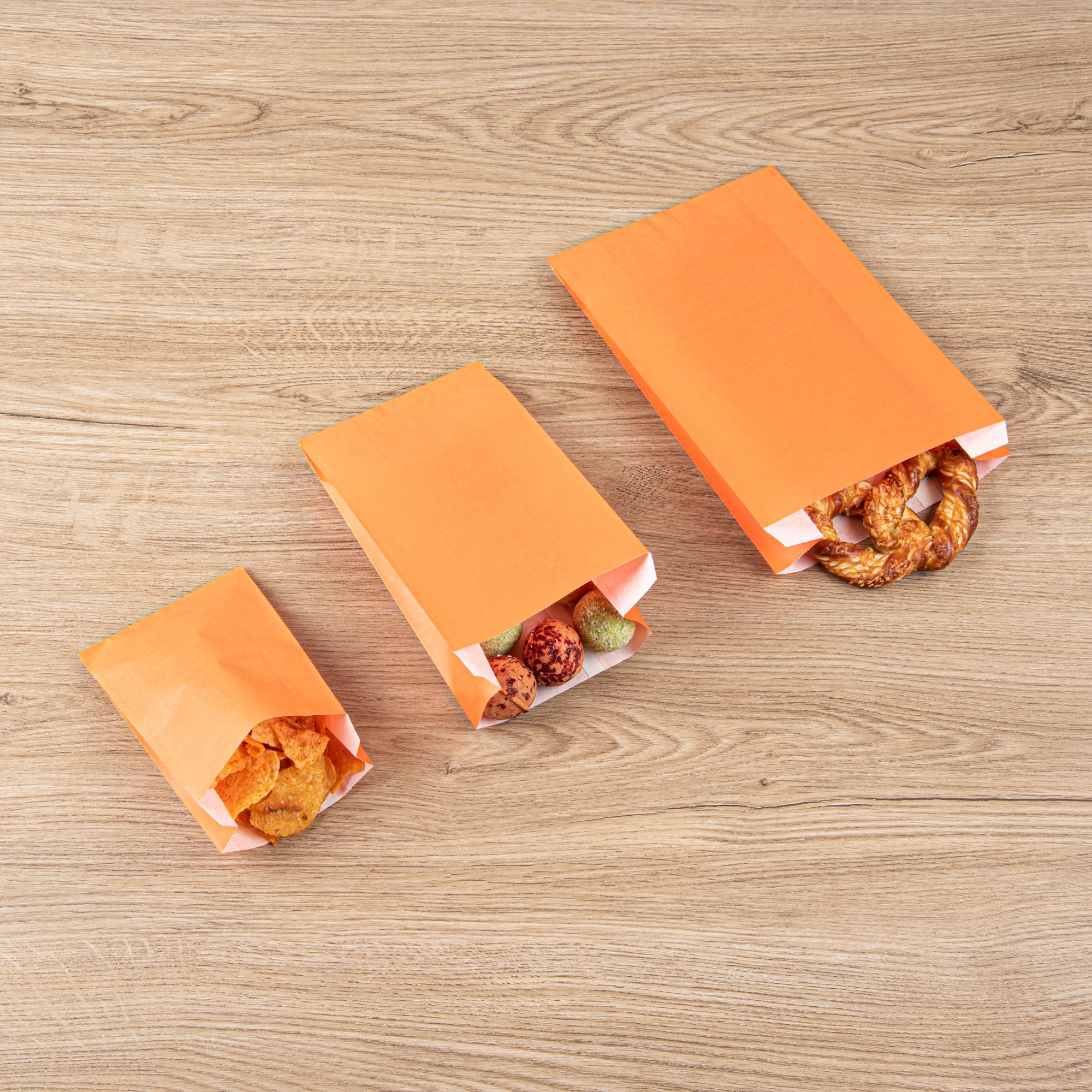 Orange French Fry Bags - 4.25