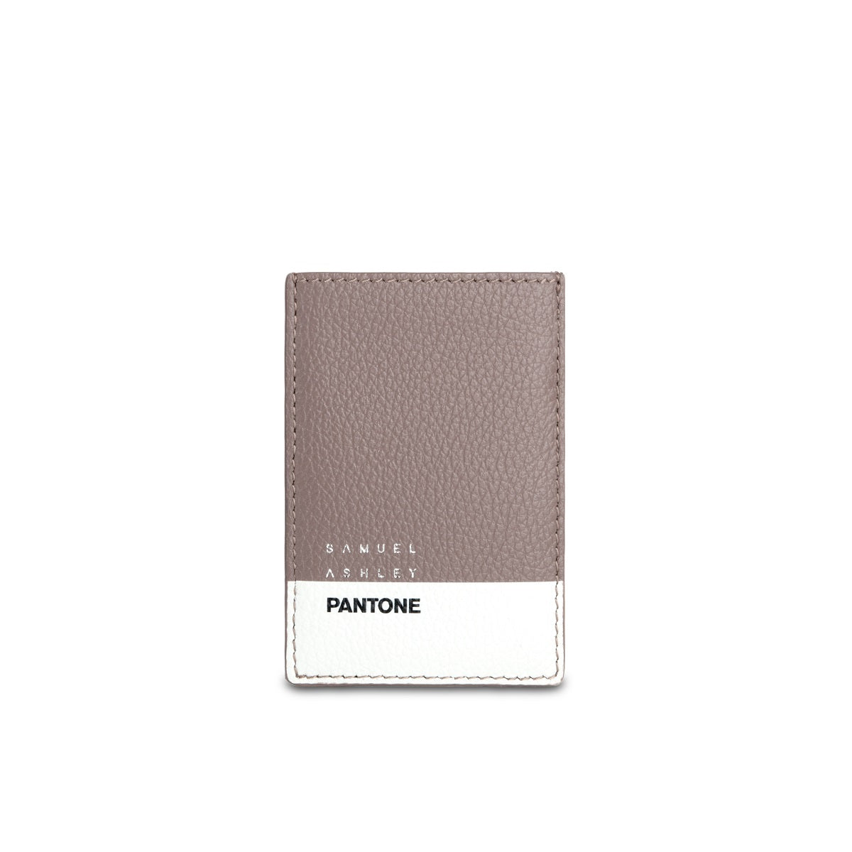 Premium Samuel Ashley x Pantone Genuine Leather Card Holder - Slim RFID Blocking Wallet for Men & Women - Perfect for Travel, Business & Everyday Use