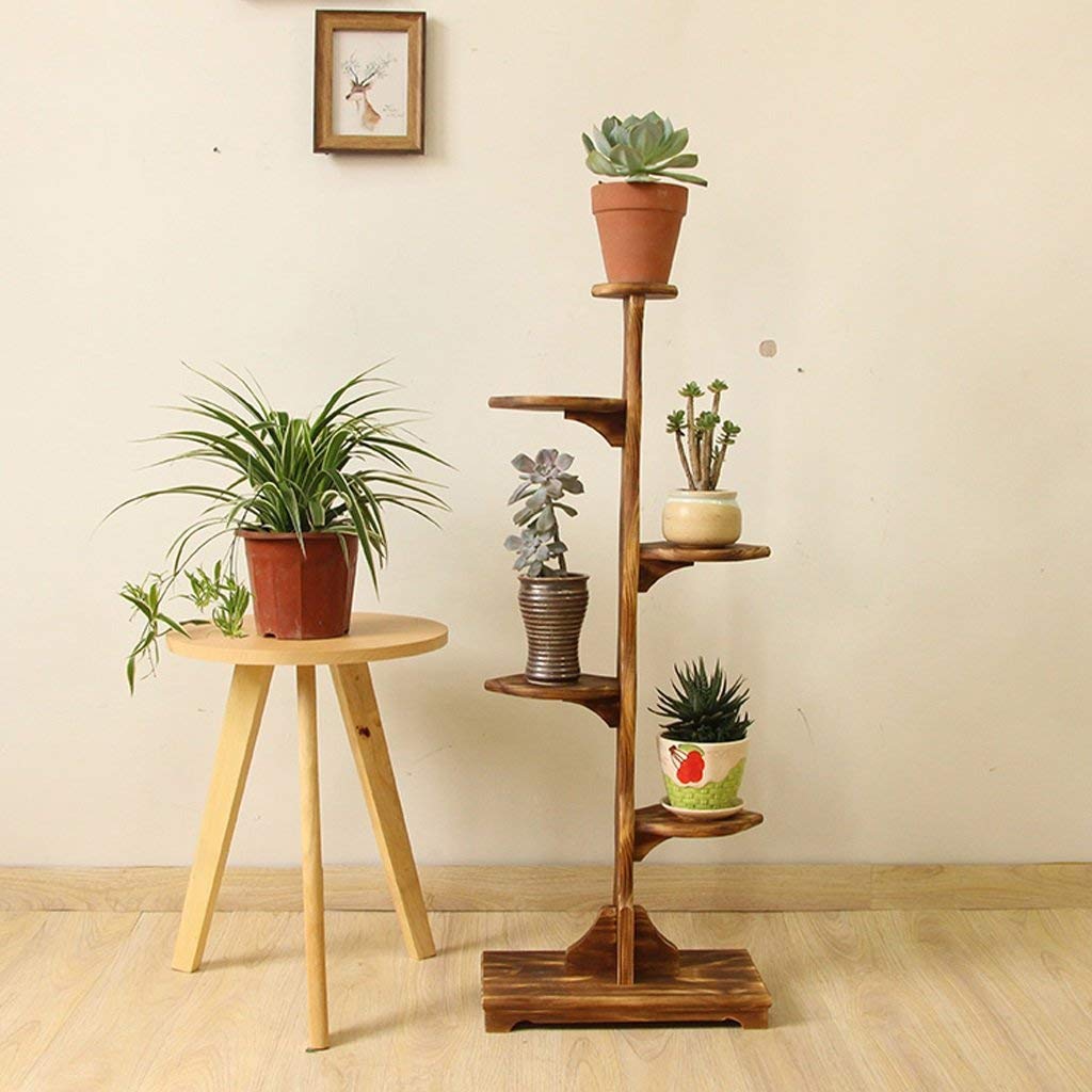 Stylish Solid Wood Multi-Tier Plant Stand - Indoor Flower Rack for Succulents, Herbs & Home Decor - Perfect for Living Room, Balcony & Office Spaces