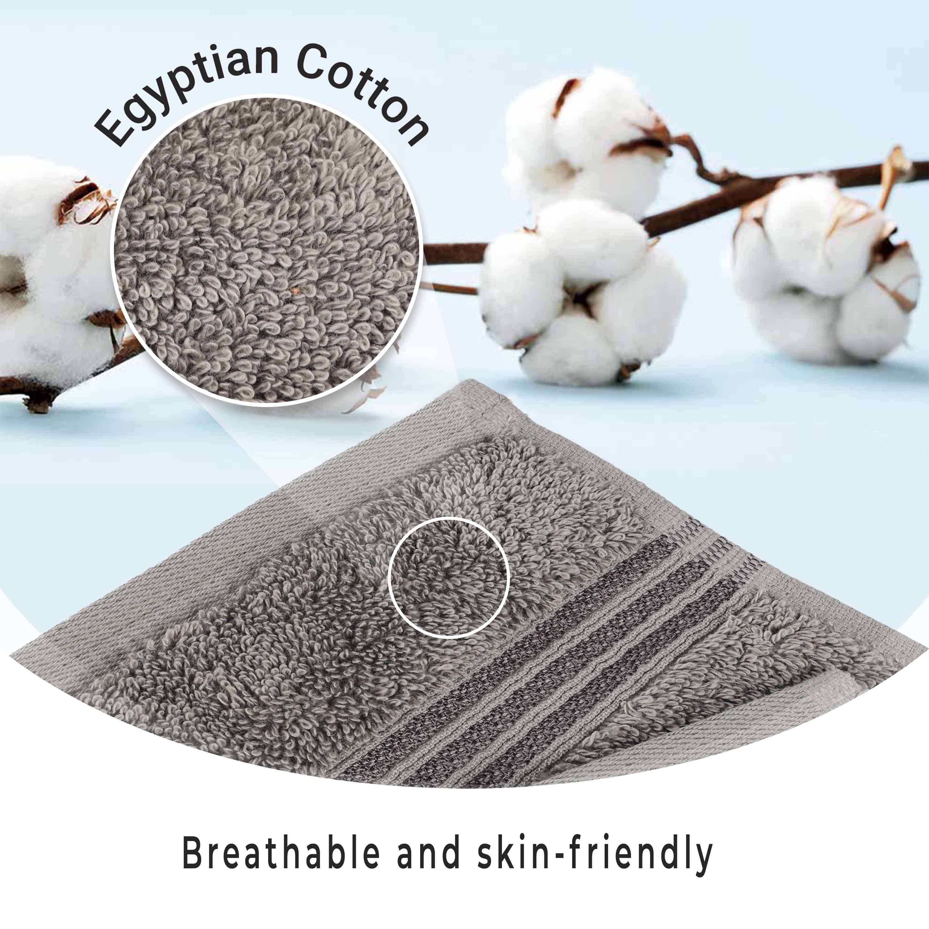 Premium Egyptian Cotton Bath Towels Set of 2 - Ultra Soft & Highly Absorbent - Luxury Bath & Spa, Beach, Gym Essentials for Home & Travel