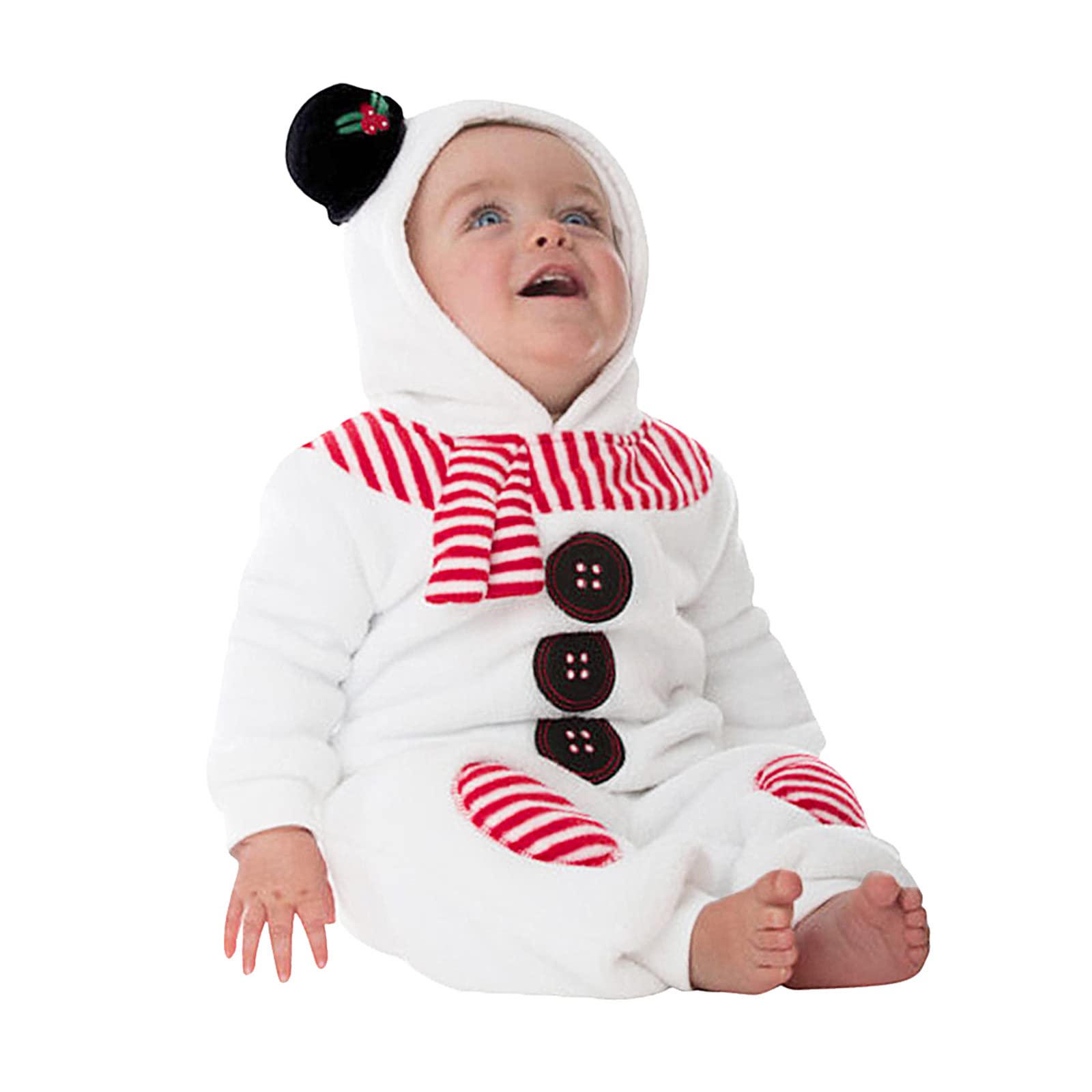 Baby Girls Formal Dresses & Fleece Hoodie - Christmas Snowman Cosplay Outfit Set | Infant Holiday Party Wear & Winter Photo Shoot Costume