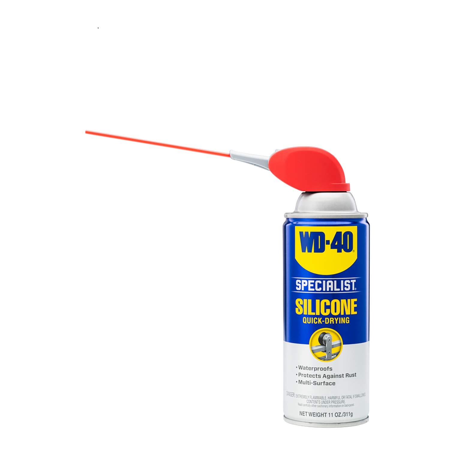 WD-40 Specialist Silicone Lubricant with Smart Straw (11 oz) & Contact Cleaner Spray (11 oz) - 2-in-1 Lubrication and Cleaning Solution for Home, Automotive, and Industrial Use