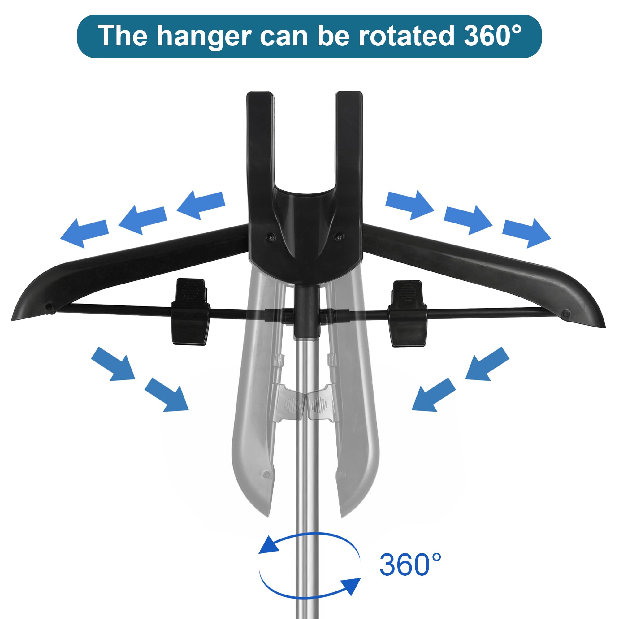 Portable Garment Steamer Stand - Adjustable Clothes Steaming Rack for Handheld Steamers | Perfect for Home, Travel & Professional Use | Wrinkle-Free Ironing & Fabric Care Solution