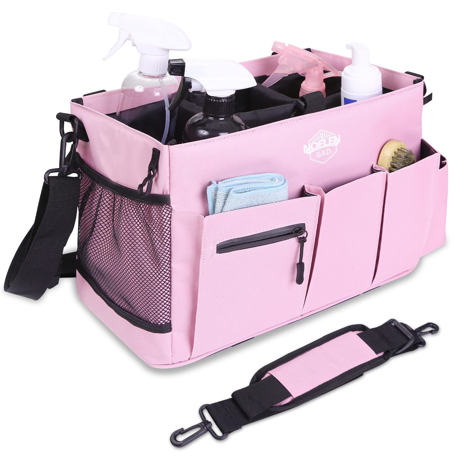 Large Wearable Cleaning Caddy Bag with Handle, Adjustable Shoulder & Waist Straps - Organize Cleaning Supplies, Furniture Storage & Car Accessories | Perfect for Home Cleaning, Car Detailing & Office Organization