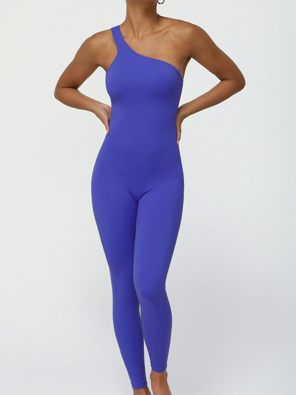 ZASUWA Women's Stretchy Elastic Tailored Seamless Quick-Dry Jumpsuit - Perfect for Yoga, Gym, Workout & Casual Wear