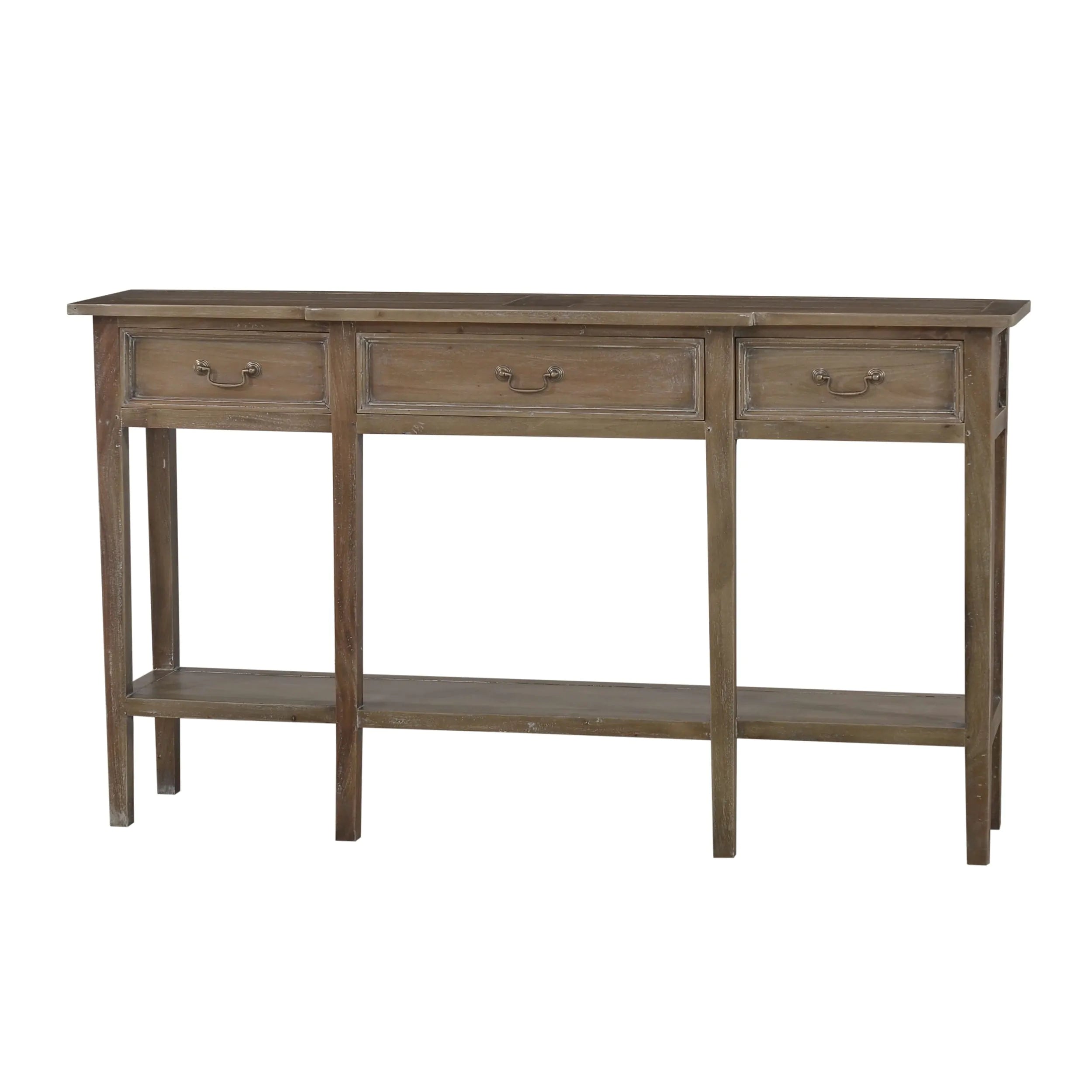 Amherst Narrow Console Table - Farmhouse Style Entryway Table with Straw Wash Finish - Perfect for Hallway, Living Room & Small Spaces