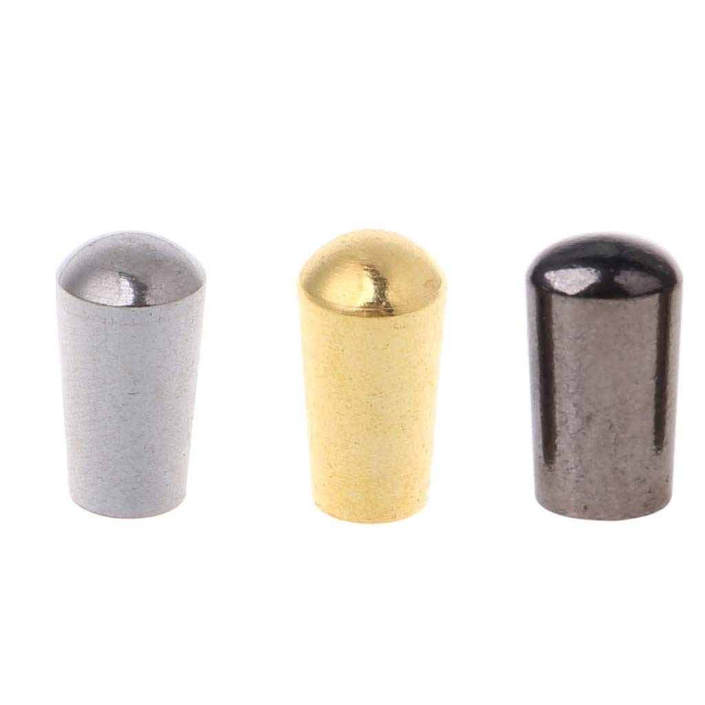 3.5mm Brass Electric Guitar Toggle Switch Knob - Gold Plated Tip Cap Button for Guitar Pickups & Electronics (Perfect for DIY Guitar Repair & Customization)