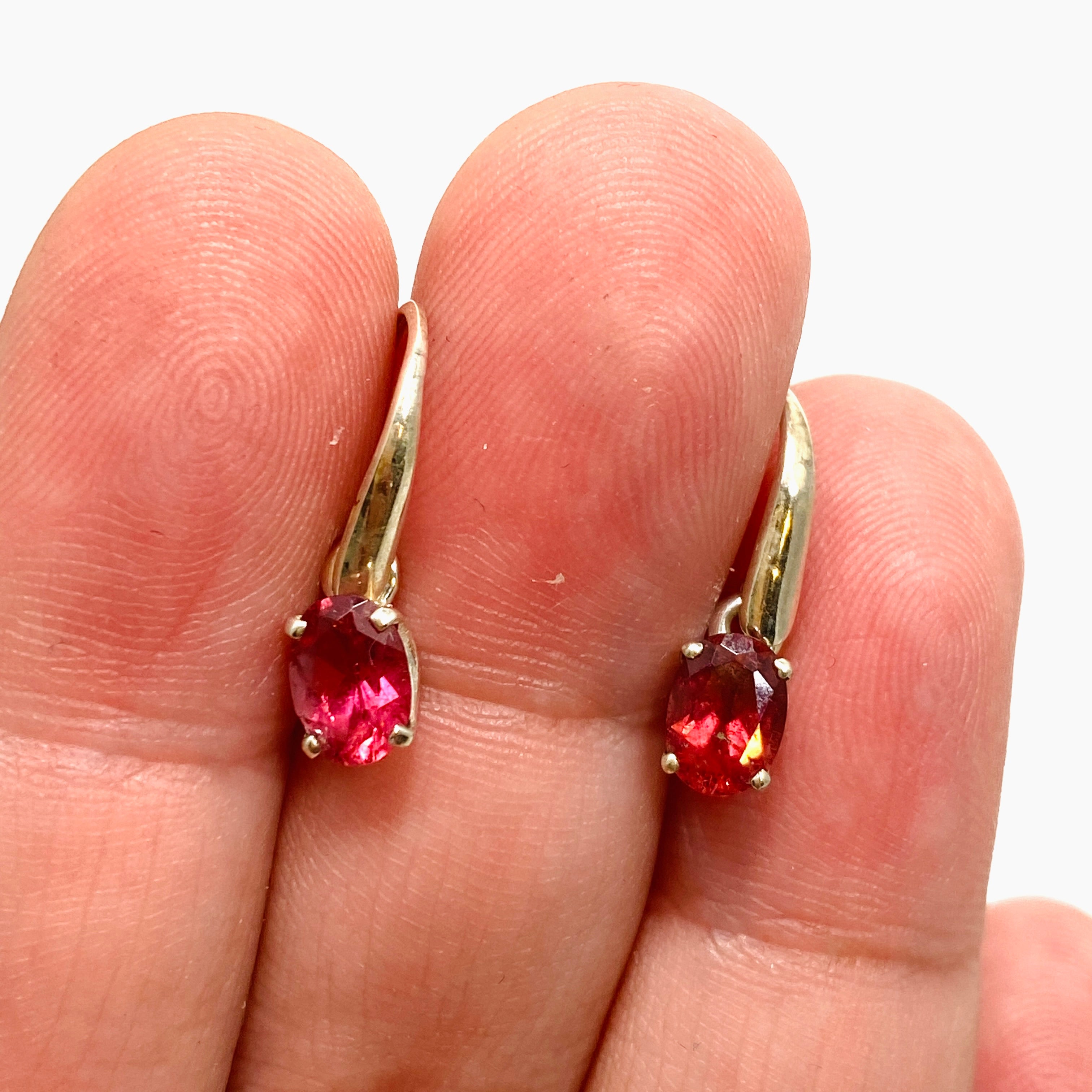 Natural Pink Tourmaline Oval Faceted Stud Earrings - 925 Sterling Silver Jewelry for Women - Perfect for Valentine's Day Gifts & Evening Parties