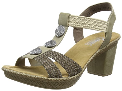 Rieker Women's Comfortable Synthetic Leather Sandals - Lightweight & Stylish for Summer, Beach, and Casual Wear
