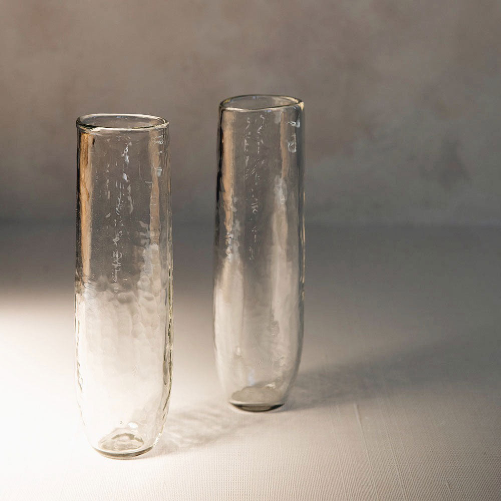 Elegant Dimpled Glass Flute Set - 6-Piece Champagne Flutes for Weddings, Parties & Special Occasions - Perfect for Toasting & Celebrations