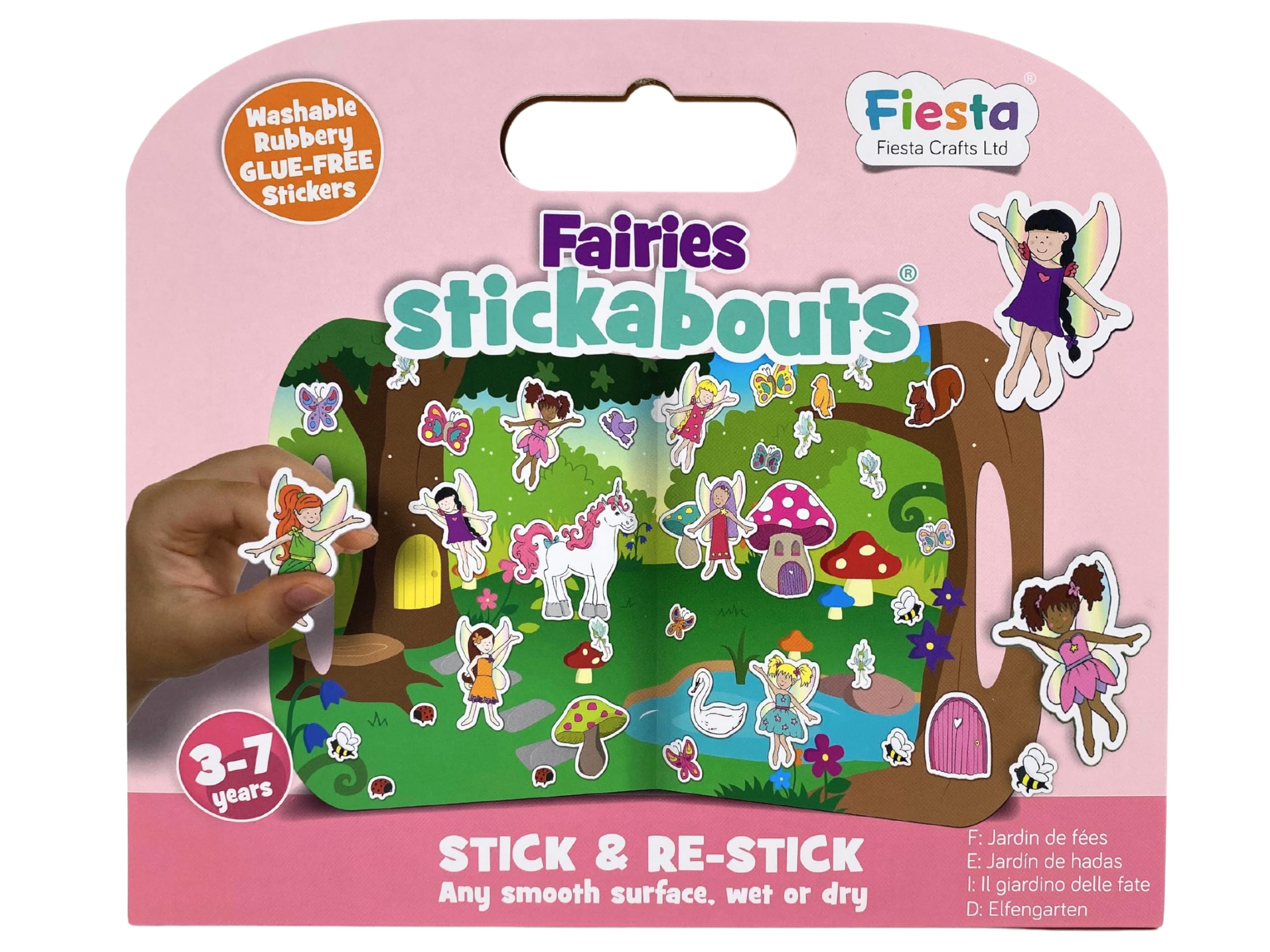 Fairies Stickabouts Activity Stickers for Kids - Reusable Decorative Stickers for Scrapbooking, DIY Crafts, and School Projects - Fun Fairy-Themed Stickers for Girls' Bedrooms, Notebooks, and Gift Wrapping