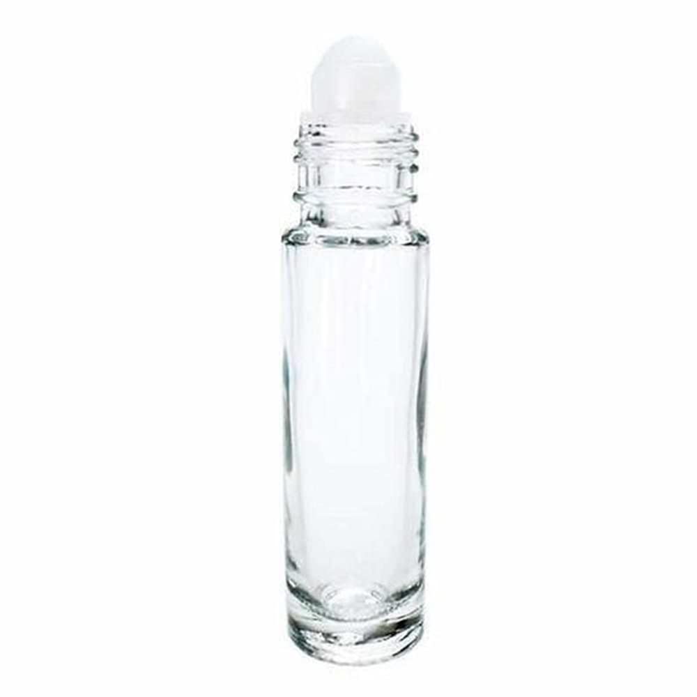 Premium 10ml Refillable Roll-On Glass Bottles for Essential Oils - 3 Pack with White Caps | Perfect for DIY Perfumes, Aromatherapy, Skincare & Travel Use