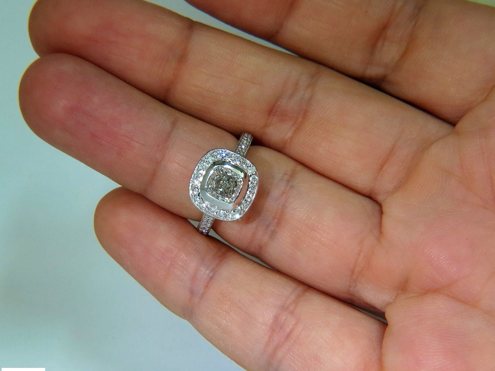 GIA Certified 2.63 Carat Halo Cushion Cut Diamond Engagement Ring in Platinum I/VS1 - Perfect for Proposals, Weddings & Anniversary Gifts