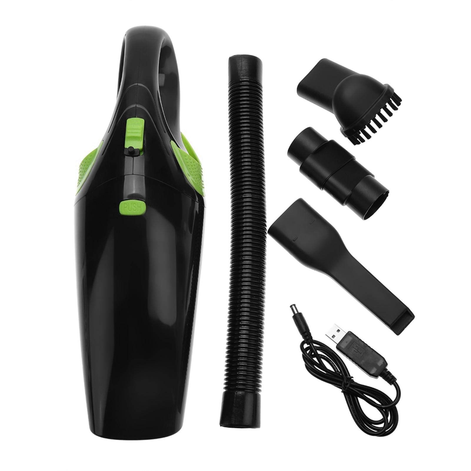 120W Cordless Vacuum Cleaner - Portable Wet/Dry for Car & Home Cleaning (Black)