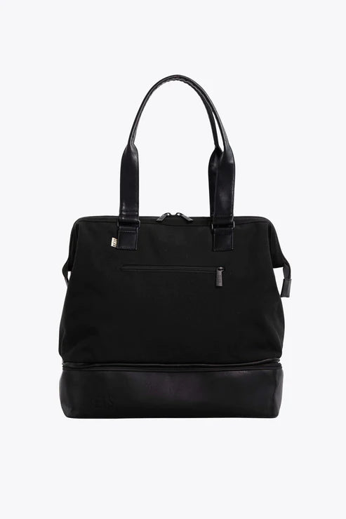 Black Convertible Mini Weekender Bag - Stylish & Versatile Travel Duffel for Women, Perfect for Weekend Getaways, Gym, Work & Overnight Trips