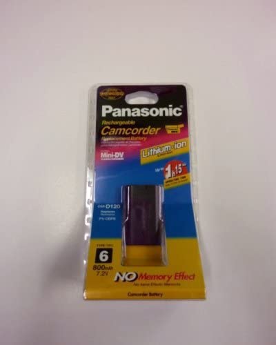Panasonic CGR D120 Camcorder Battery - 800mAh Li-ion Rechargeable Battery 7.2V - Replacement Battery for Panasonic Camcorders, Perfect for Travel Vlogging & Outdoor Filming