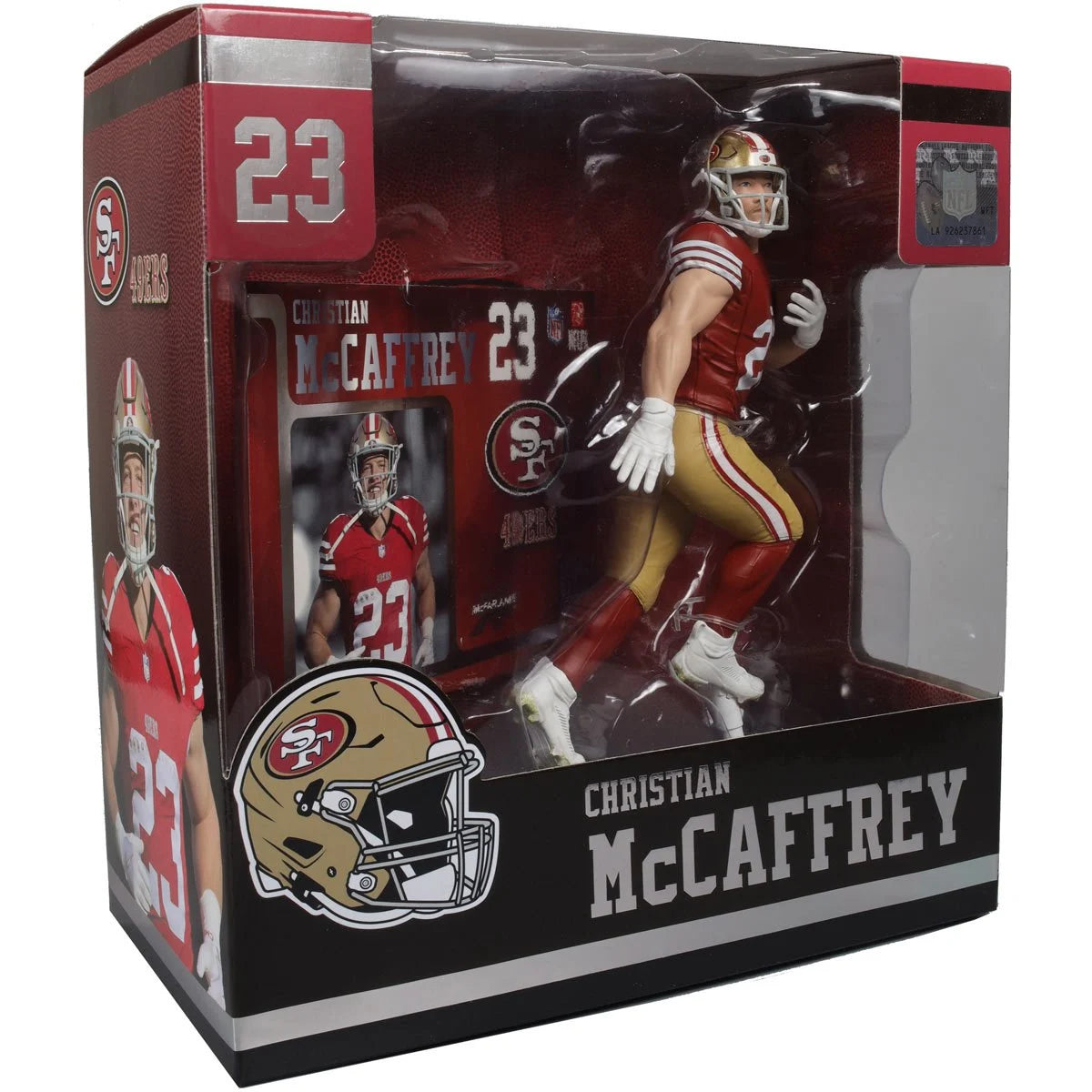 San Francisco 49ers Christian McCaffrey Red Jersey NFL Action Figure - 2024 SportsPicks Collectible | Perfect for Football Fans, Sports Memorabilia Displays & Game Room Decor