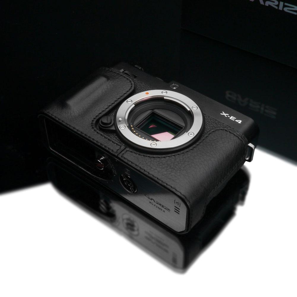Premium Gariz HG XE4BK Genuine Black Leather Half Case for Fujifilm X-E4 Camera - Perfect for Travel, Street Photography & Everyday Protection