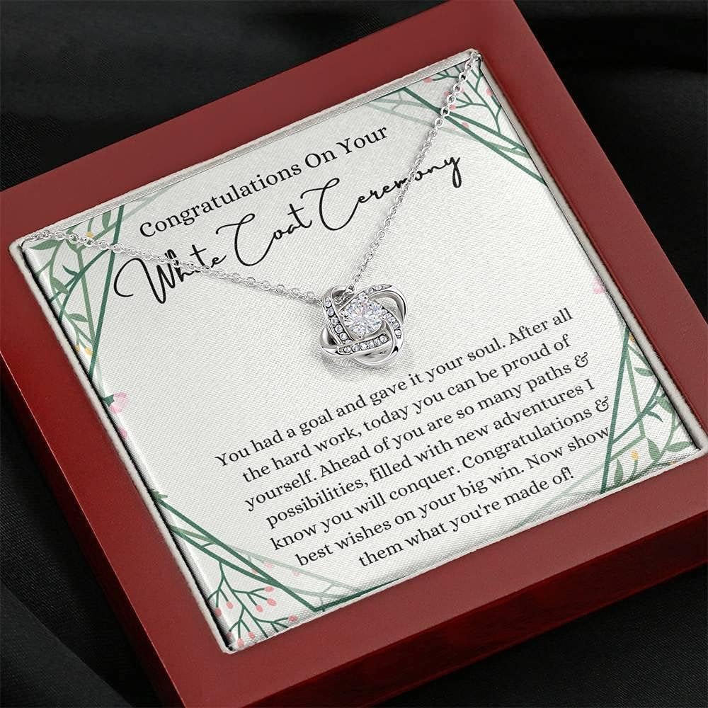 Personalized Love Knot Jewelry Gift for Medical School Graduation, White Coat Ceremony & New Doctors - Perfect Doctor Graduation Gift, Residency Gift & Medical Student Keepsake (Great for Clinical Rotations & Professional Milestones)