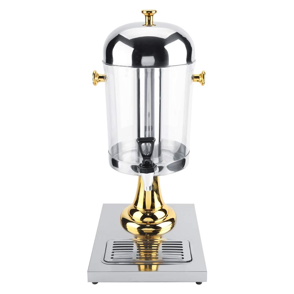 8L Commercial Frozen Drink Maker - Stainless Steel Slushie & Juice Machine for Hot & Cold Beverages - Easy to Clean Commercial Grade for Restaurants, Bars, Cafes, Hotels & Supermarkets - Perfect for Margaritas, Smoothies, Iced Coffee & Summer Drinks (Single Head, Silver)