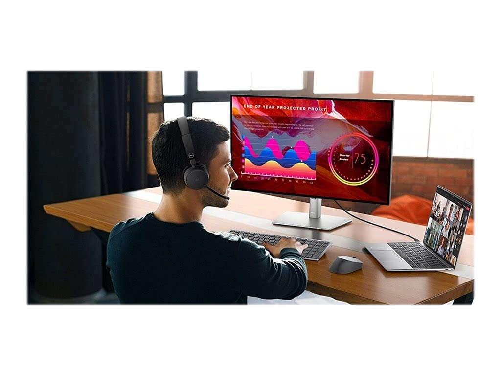 DELL WL5022 Wireless Bluetooth Headset with Noise Cancelling - Black for Office, Gaming & Remote Work
