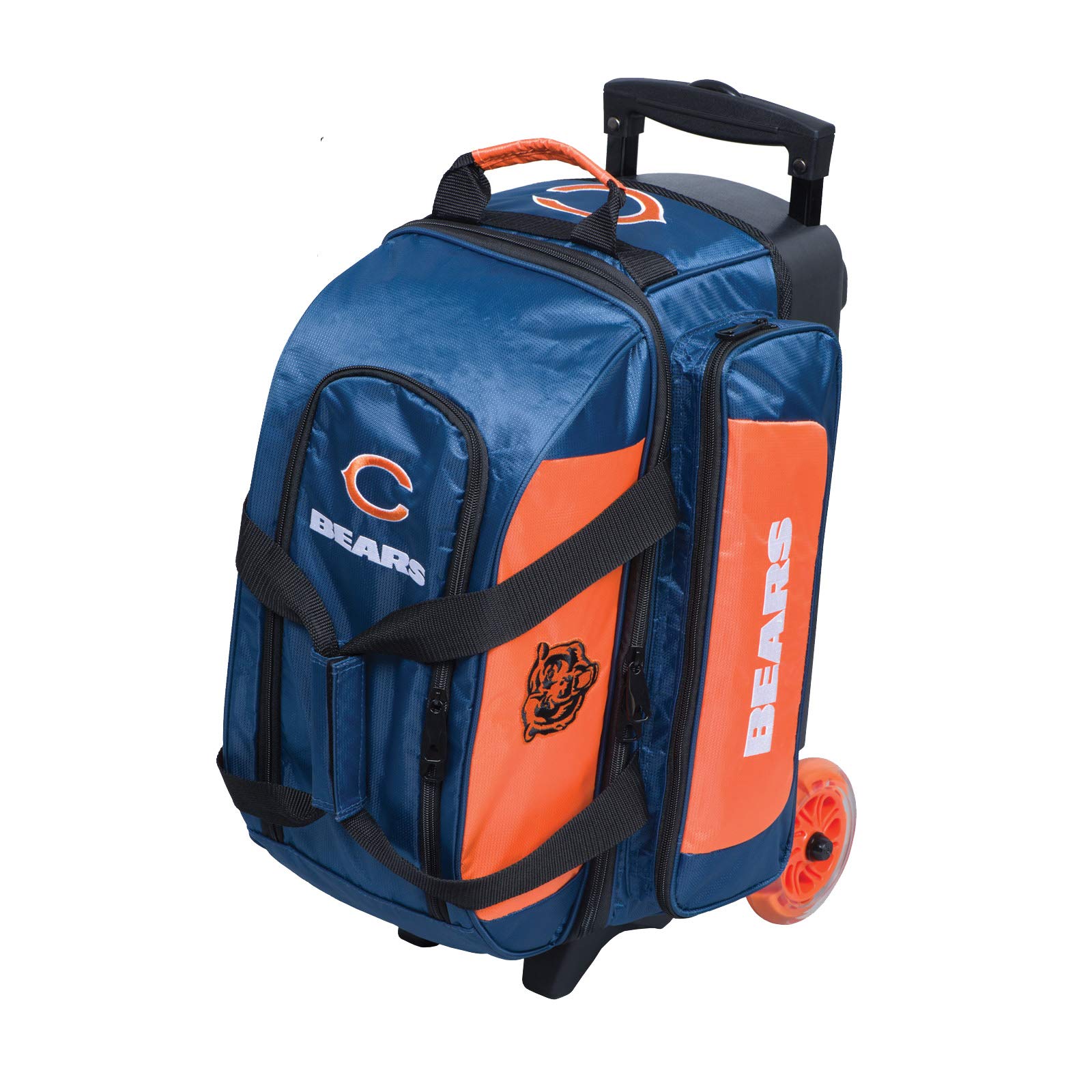 Strikeforce NFL Two Ball Bowling Roller Bag with Ball, Shoes & Accessory Pockets - Durable Bowling Bag for League Play & Tournament Travel