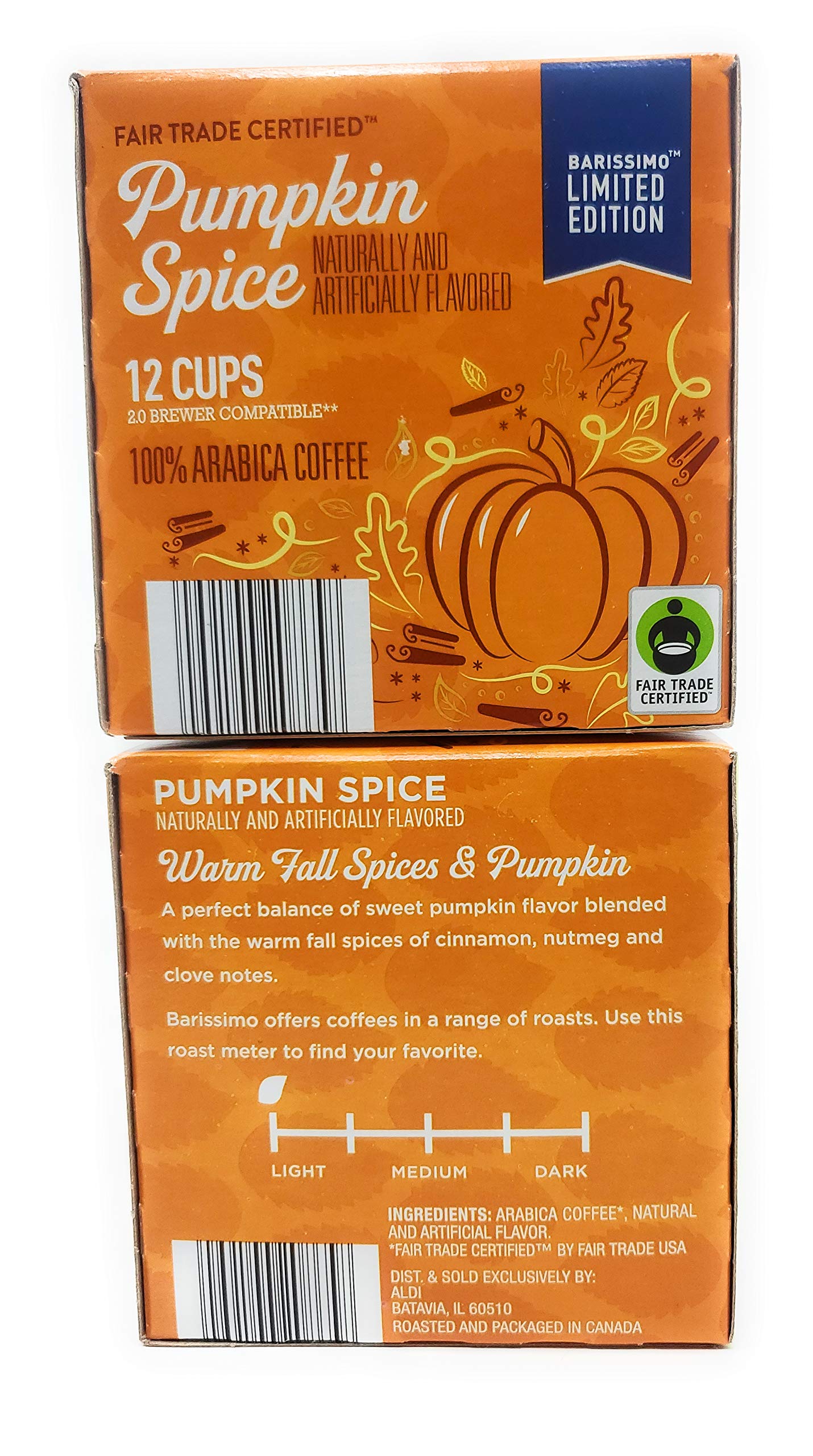 Barissimo Limited Edition Pumpkin Spice Coffee Brewer - Compatible Cups (2 Pack) for Keurig K-Cup Brewers | Perfect for Fall Mornings, Office Coffee Breaks & Cozy Evenings