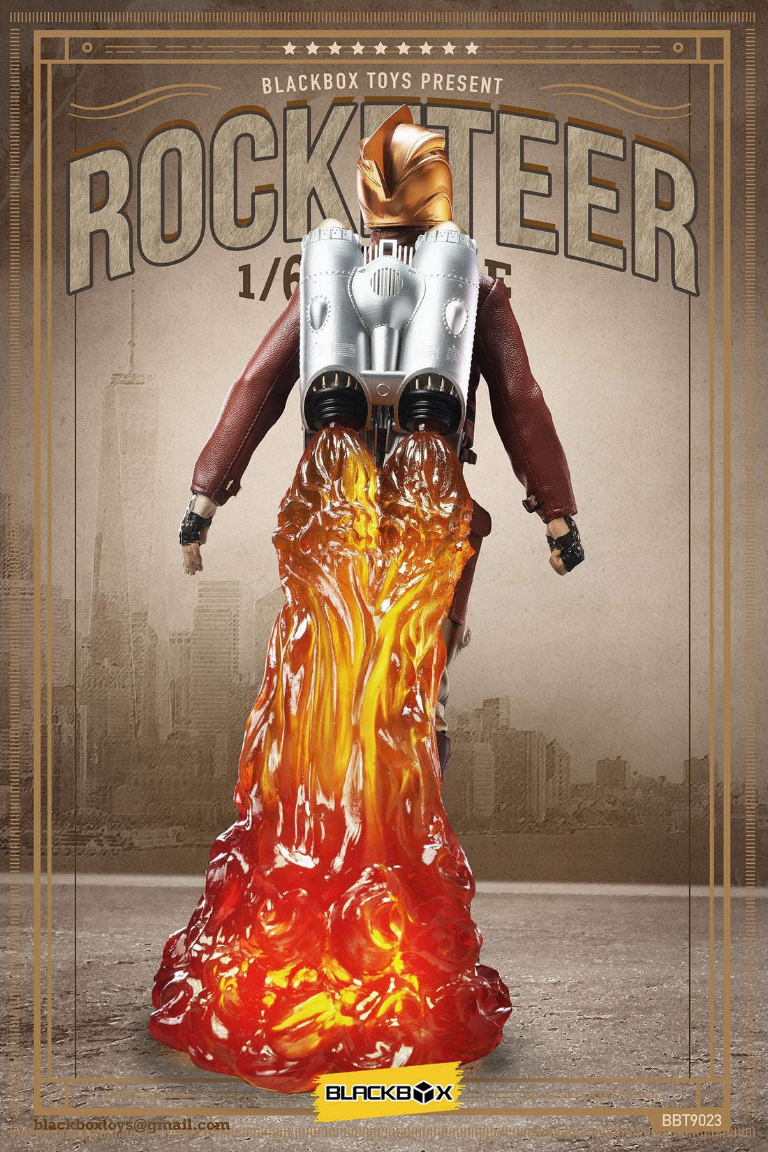 Blackbox Toys 1/6 Scale BBT 9023B Rocketeer Deluxe Version Collectible Action Figure - Perfect for Display, Photography & Comic Book Enthusiasts